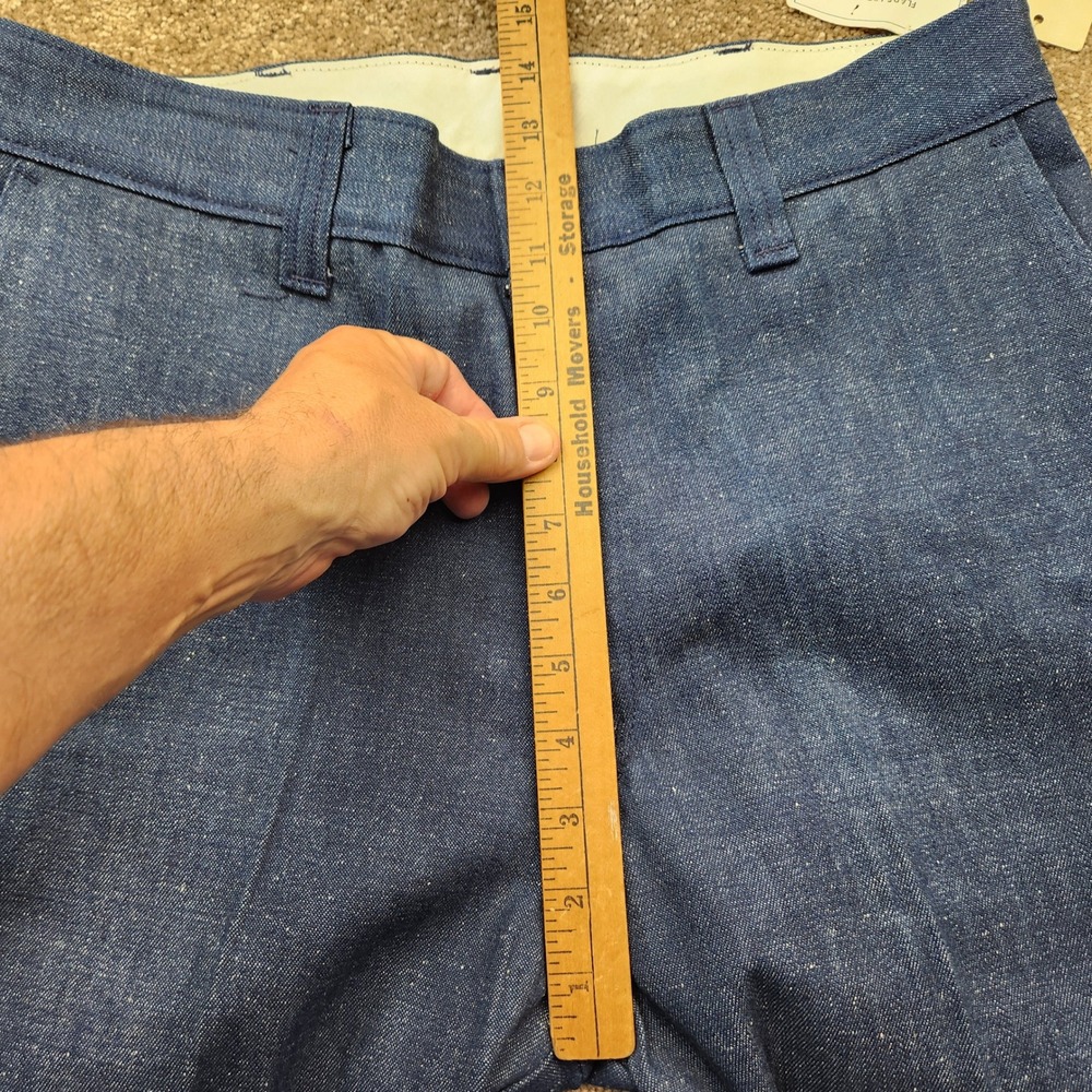 Maverick Blue Bell Vintage Flare Leg Denim Jeans Dark Wash Deadstock USA 34x34 - Picture 4 of 12